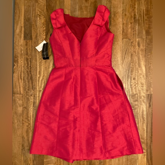 NWT Alfred Sung cherry red (sangria) cocktail dress, size 8 production sample - Picture 3 of 6